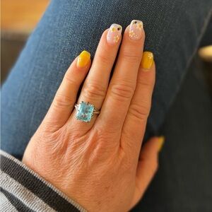Vintage Blue Topaz Sterling Silver Ring